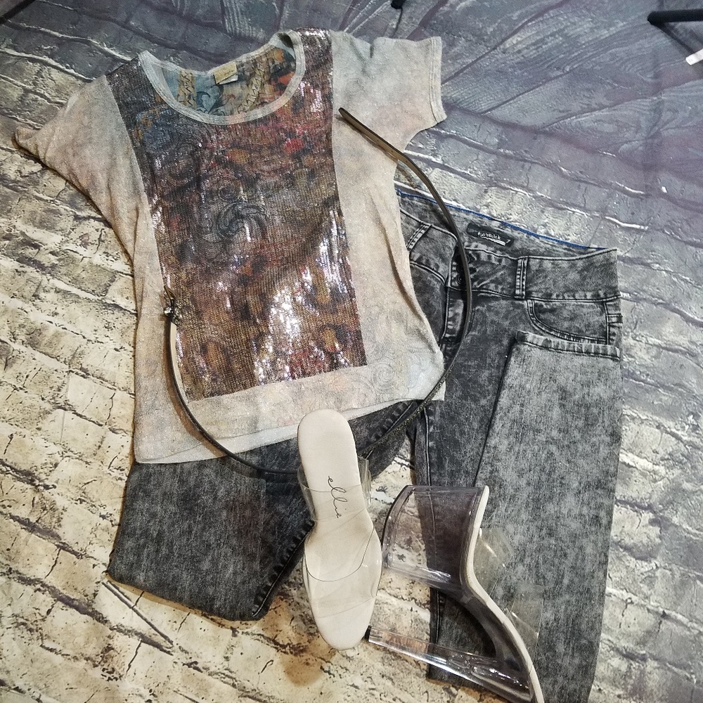 Buckle Daytrip sparkle tee small